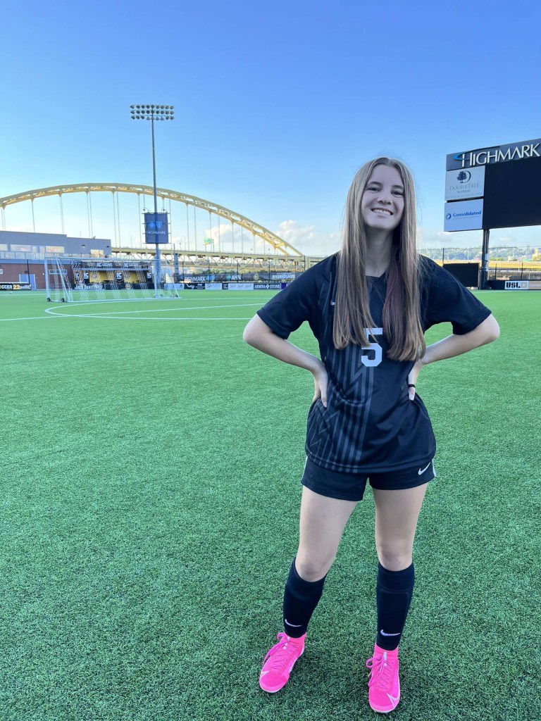 Carlow University player Meghan McCoy, whose Celtics share a home field with the Riveters, is excited to see a higher level of women's soccer come to her Pittsburgh hometown.