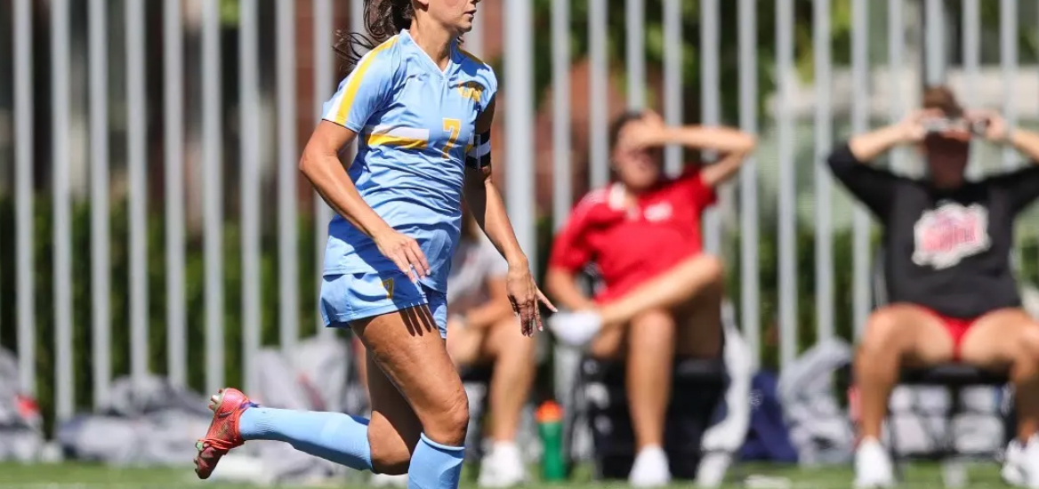 LIU midfielder and captain Gina Proviano (pictured) is one of two new Riveters players, along with her former high school teammate, Towson defender Emily Kirkpatrick. (Photo courtesy of LIU Athletics)