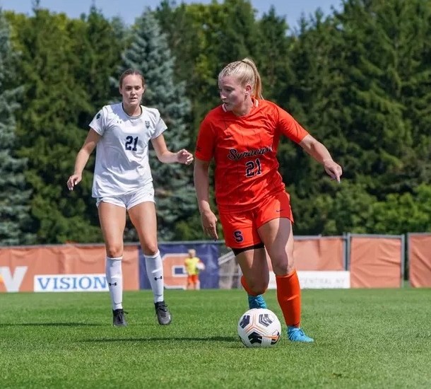 Syracuse midfielder Mackenzie Dupre is one of the newest members of the Pittsburgh Riveters for 2025. (Photo courtesy of Syracuse Athletics)