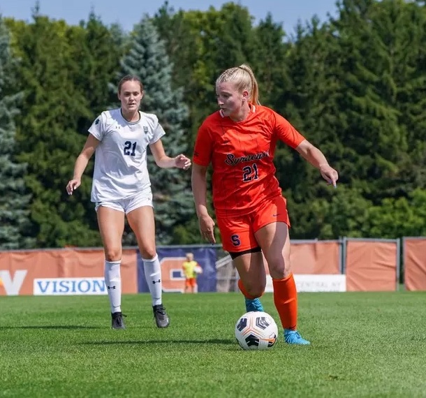 Syracuse midfielder Mackenzie Dupre is one of the newest members of the Pittsburgh Riveters for 2025. (Photo courtesy of Syracuse Athletics)