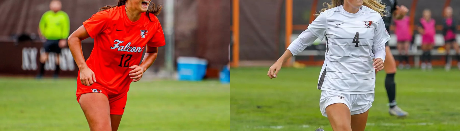 Bowling Green juniors Gabby Lamparty (left) and Emme Butera are set to join the Pittsburgh Riveters in 2026. (Photos: Drake Harlett/BGSU Athletics)